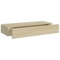 Prateleiras parede c/ gavetas 2 pcs MDF 60x23,5x10 cm carvalho