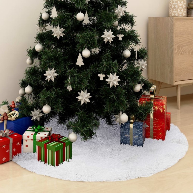 Saia de árvore de Natal 90 cm pelo sintético branco-Saias para árvore de Natal-Home Retail