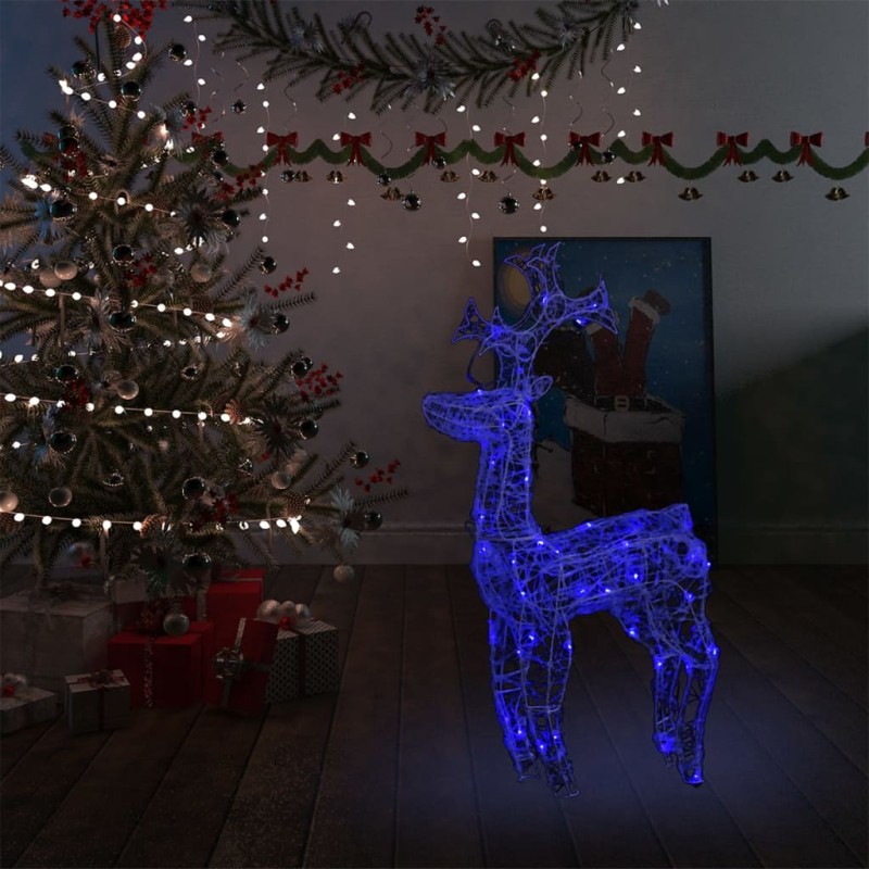 Rena decorativa de Natal 90 luzes LED acrílico 60x16x100 cm-Luzes de Natal-Home Retail