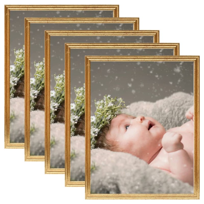 Molduras para parede ou mesa 5 pcs 70x90 cm MDF dourado-Porta-retratos-Home Retail