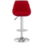 Bancos de bar 2 pcs veludo vermelho tinto