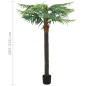 Palmeira phoenix artificial com vaso 215 cm verde