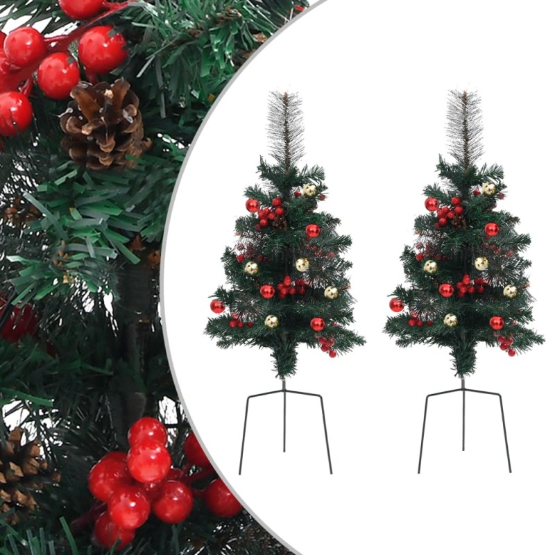 Árvores de Natal artificiais de exterior 2 pcs 76 cm PVC-Árvores de Natal-Home Retail