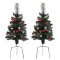 Árvores de Natal artificiais de exterior 2 pcs 76 cm PVC