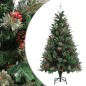 Árvore de Natal com pinhas 150 cm PCV e PE verde