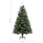 Árvore de Natal com pinhas 150 cm PCV e PE verde