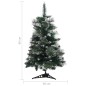 Árvore de Natal artificial c/ suporte 60 cm PVC verde e branco