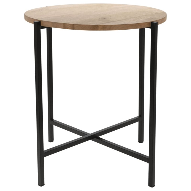 Ambiance Mesa de apoio redonda madeira e metal 45 cm-Mesas de apoio-Home Retail