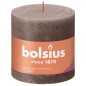 Bolsius Velas rústicas cilíndricas Shine 3 pcs 100x100 mm cinza-acast.