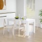 Mesa de jantar 140x74,5x76 cm contraplacado branco brilhante