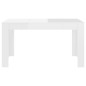 Mesa de jantar 140x74,5x76 cm contraplacado branco brilhante