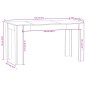 Mesa de jantar 140x74,5x76 cm contraplacado branco brilhante