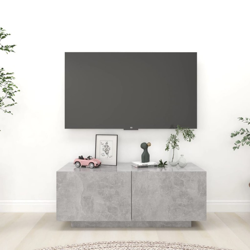 Móvel p/ TV 100x35x40cm derivados de madeira cinzento cimento-Móveis de TV-Home Retail