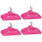 100 pcs conjunto de cabides antiderrapantes veludo rosa