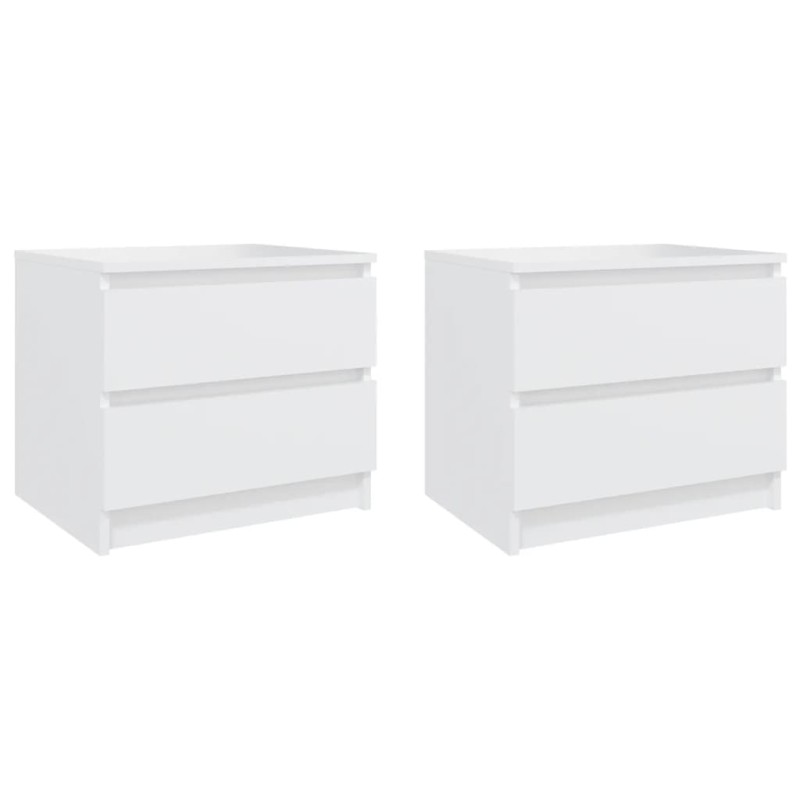 Mesas de cabeceira 2 pcs derivados de madeira branco-Mesas-de-cabeceira-Home Retail