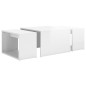 3 pcs conjunto de mesas de centro 60x60x38 cm branco brilhante