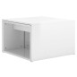 3 pcs conjunto de mesas de centro 60x60x38 cm branco brilhante