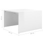 3 pcs conjunto de mesas de centro 60x60x38 cm branco brilhante