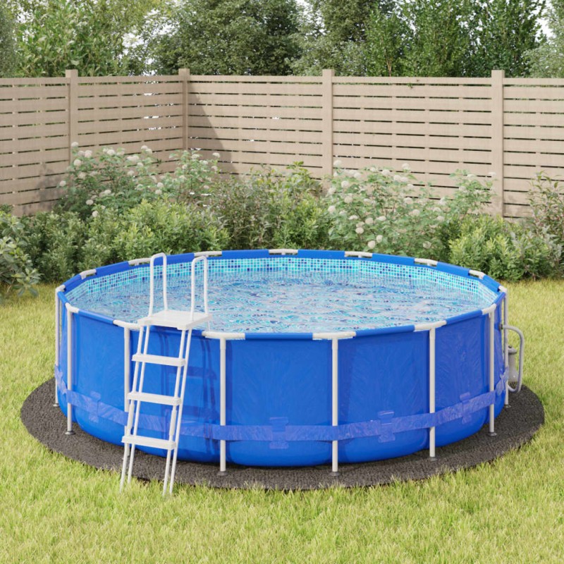 Pano para chão de piscinas Ø428 cm poliéster geotêxtil cinza-Capas para piscinas e plástico para forrar pisos-Home Retail