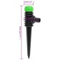 Sprinklers rotativos 6 pcs 3x6x19,5 cm ABS/PP verde/preto