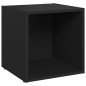 Móveis de TV 4 pcs 37x35x37 cm derivados de madeira preto