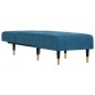 Chaise longue veludo azul