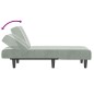 Chaise longue veludo cinzento-claro