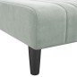 Chaise longue veludo cinzento-claro