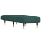 Chaise longue veludo verde-escuro