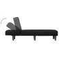 Chaise longue tecido preto