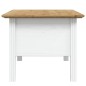 Mesa de centro BODO 100x55x46 cm pinho maciço branco/castanho