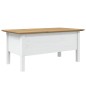 Mesa de centro BODO 100x55x46 cm pinho maciço branco/castanho