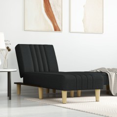 Chaise longue tecido preto