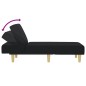 Chaise longue tecido preto