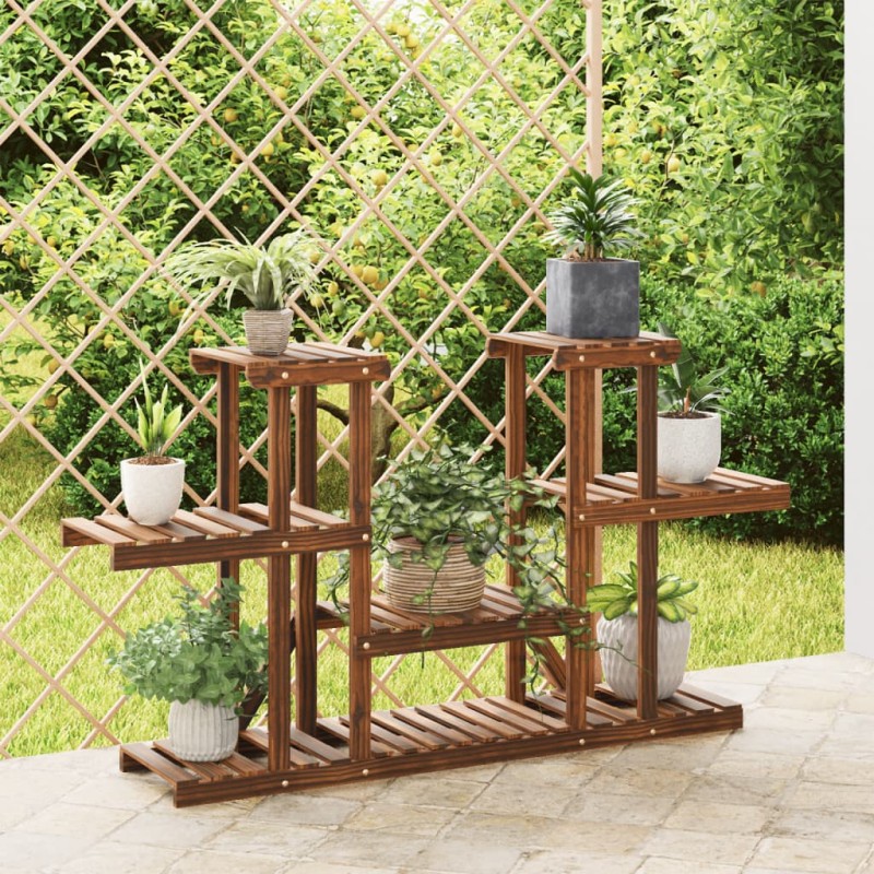 Suporte de plantas 110x25x73 cm madeira de abeto maciça-Suportes para vasos-Home Retail