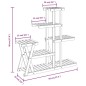 Suporte de plantas 95x25x96 cm madeira de abeto maciça
