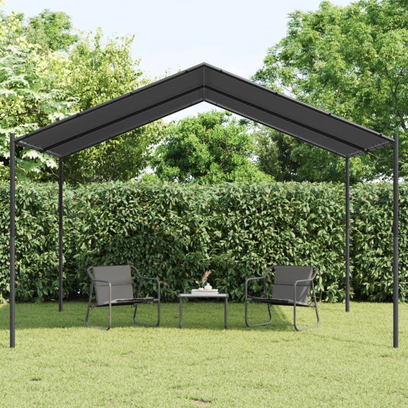 Tenda com toldo 4x3 m aço e tecido antracite-Toldos e gazebos-Home Retail