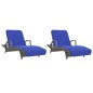 Toalhas de praia 2 pcs 75x200 cm tecido 400 GSM azul real