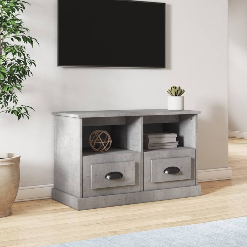 Móvel p/ TV 80x35x50 cm derivados de madeira cinzento cimento-Móveis de TV-Home Retail