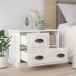 Mesa de cabeceira 60x39x45 cm branco brilhante