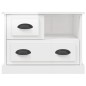 Mesa de cabeceira 60x39x45 cm branco brilhante