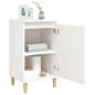 Mesa de cabeceira 40x35x70cm derivados madeira branco brilhante