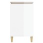 Mesa de cabeceira 40x35x70cm derivados madeira branco brilhante