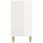 Mesa de cabeceira 40x35x70cm derivados madeira branco brilhante