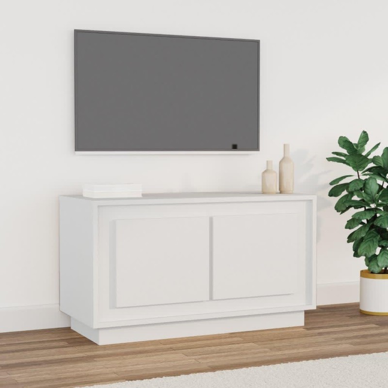 Móvel de TV 80x35x45 cm derivados de madeira branco-Móveis de TV-Home Retail