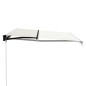 Toldo retrátil manual com LED 400x300 cm cor creme