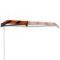 Toldo retrátil automático 350x250 cm laranja e castanho