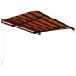 Toldo retrátil automático 350x250 cm laranja e castanho