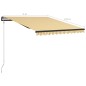 Toldo retrátil c/ sensor vento e LED 300x250cm amarelo/branco