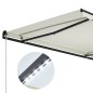 Toldo retrátil manual com LED 300x250 cm cor creme